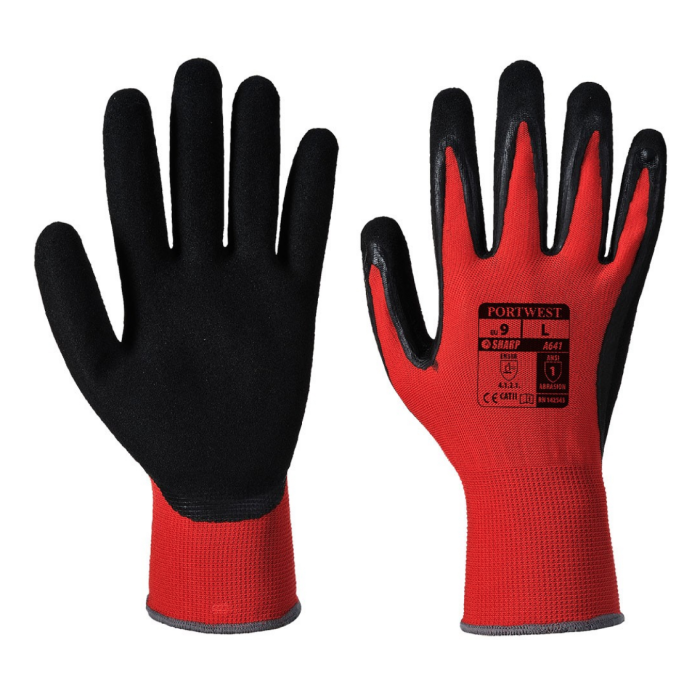 General Handling Gloves - Red PU - Pack 10