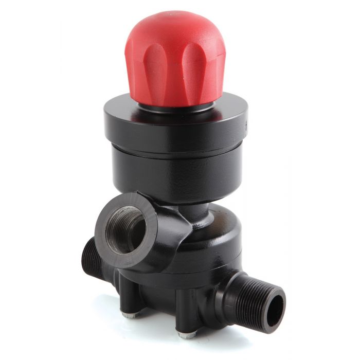 Air operated grit valve with tungsten sleeve